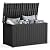 Mars Villa 180 Gallon Outdoor Storage Box Waterproof, Extra Large Resin Deck Box, Outside Storage Bin for Patio Furniture Cushions, Pool Supplies, Sports Gear, UV Resistant and Weatherproof, Black