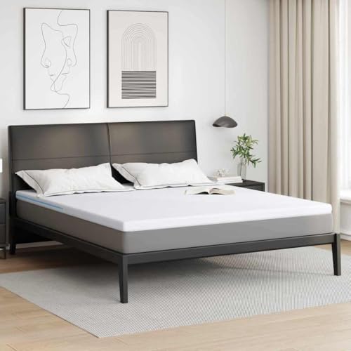 Genérico Sobrecolchón 200 x 200 x 7 cm Tela Jacquard,Casa y jardín,Ropa de casa,Ropa de Cama,Protectores para colchones,Cubrecolchones-4106284