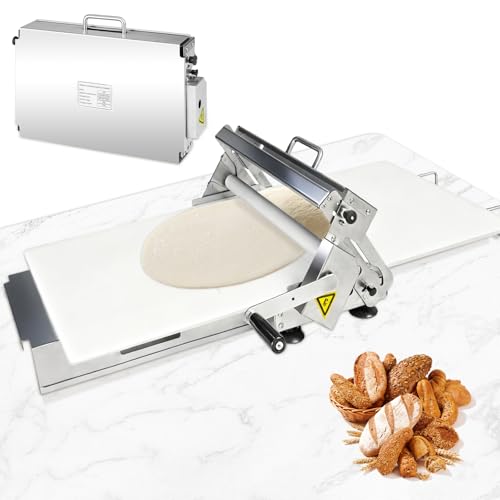 Manual Dough Sheeter 23.6'x12',Roller Machine,Commercial Folding Dough Maker with Carry Handle, Adjustable Thickness for Pizza, Pasta, Pastry