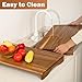 Calmbee Stove Cover - Stove Top Cover for Electric Stove, Wooden Noodle Board, 2 IN 1 Gas Stove Cover, Cutting Board, Stove Burner Cover Protector for Glass Stove Top, Stovetop Oven Range Cooktop