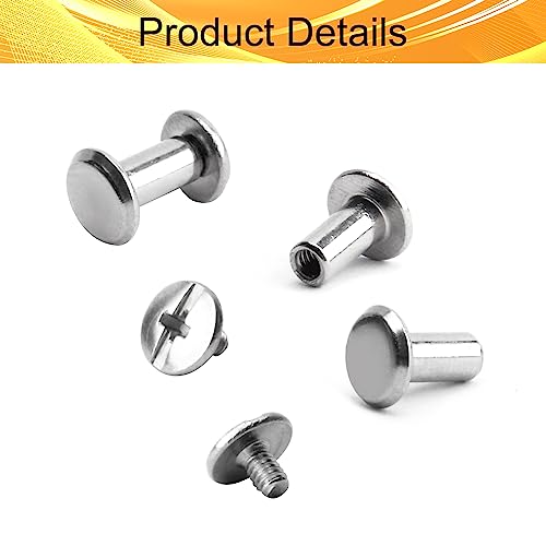 image for Juvielich Screw Post M3 x 6mm Chicago Screw Binding Screw Fit for 3mm/