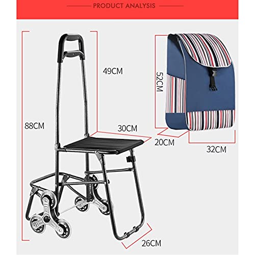 LICHUAN Einkaufstrolley, faltbar, auf Rollen, tragbar, für Damen und Herren, Einkaufen, Picknick, Aufbewahrung zu Hause… – Bild 4