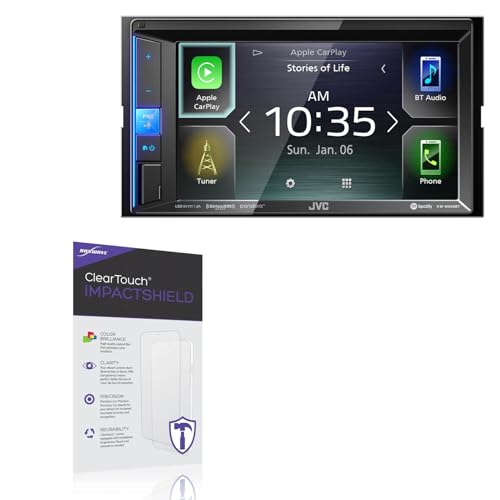 BoxWave Screen Protector Compatible With JVC KW-M650BT - ClearTouch ImpactShield (2-Pack), Impenetrable Screen Protector Flexible Film