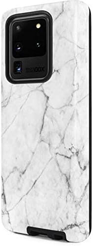 Skinit Pro Phone Case Compatible with Galaxy S20 Ultra 5G - White Marble Design