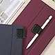 Fintie 4 Stück Stifthalter Selbstklebend für Apple Pencil und Stylus Stift, Elastisch Kunstleder Pen Loop Holder für Notizbuch, Kalender, Tablet, Ordner, Schwarz