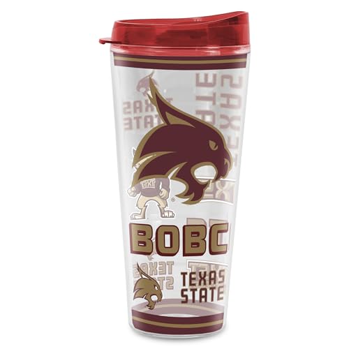 Rico Industries NCAA Texas State Bobcats Double Wall 20oz Tritan Tumbler