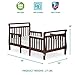 Dream On Me Emma 3-in-1 Convertible Toddler Bed in Espresso, Converts to Two Chairs and-Table, Low to Floor Design, JPMA Certified, Non-Toxic Finishes, Safety Rails
