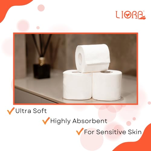 Image of Liora Toilet Paper Roll 10 in 1 3Ply, Total 10 Rolls, Soft tissues | Easy to use | All types of dispenser compatible