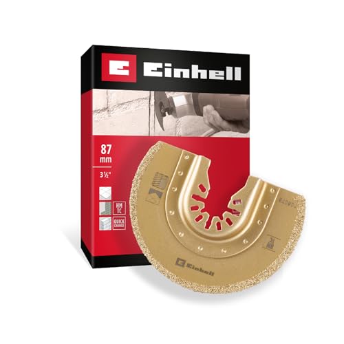 Originale Einhell Lama In Metallo Duro Semitonda 87 Mm (Forma Semitonda, Punta In Metallo Duro, Funzione Di Cambio Rapido Con Dorso Aperto, Adatta Ai 