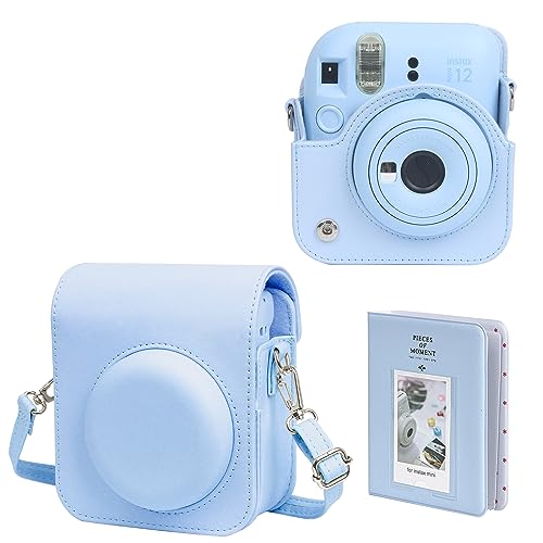 Funda para cámara Fujifilm Instax Mini 12 color azul pastel