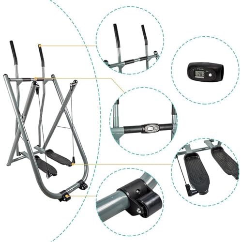 Forcecar Total Body Fitness Workout Exercise Elliptical Machine Glider, Low Impact Air Walk Cross Trainer Supports 250-300lbs with Low-Impact Design for Home Gym