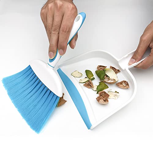 Broom Dustpan Brush Small Dust Pan : Small Dustpan And Brush Set Mini Broom And Dustpan Set Whisk Broom And Dustpan Set Small Broom And Dustpan Set For Desk, Table, Home, Kitchen Necessities (Blue) #TOP1