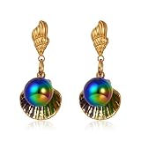 ❤️Elegante desgaste de joyería y grandes regalos - pendientes de concha son perfectos para los amantes de la playa, este pendiente de encanto es un regalo exquisito en momentos especiales; Puede ser una manera de acercar su amor, afecto y amistad. Perfecto para parejas, amigos, hermanas, madre en cumpleaños, día de San Valentín, día de la madre, fiesta y ropa diaria