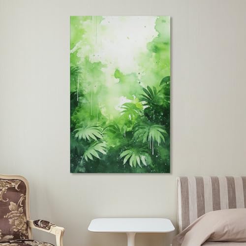 Aquarelle de feuilles rustiques pour rompre la monotonie d'un mur blanc - 7