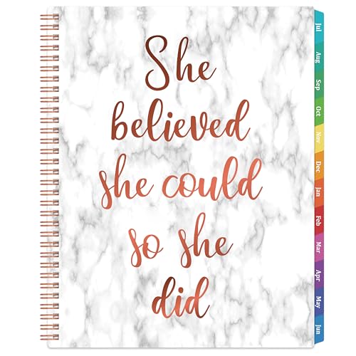 2026-2027 Planner - 2026-2027 Planner Weekly and Monthly, July 2026-June 2027, Academic Planners 8.5''x11'', Large Daily Blocks to Write, Weekly Monthly with Colorful Tabs, Inner Pocket