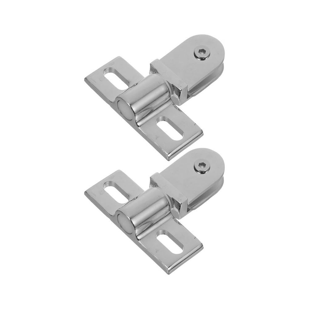 2Pcs Zinc Alloy 180° Hinges Fit 3/8"-1/2" Frameless Shower Glass
