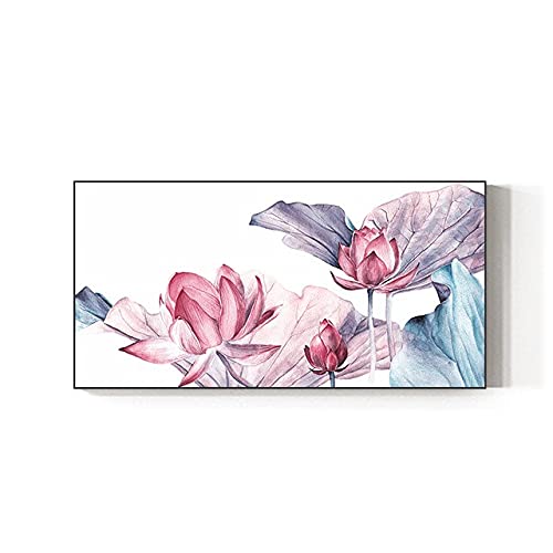 Kit Diamant Peinture 5D Lotus 50x120 cm broderie point de croix strass carrés et ronds pour adulte