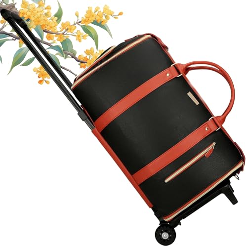 Couvelli Travel Bag, Couvelli Travel Bag with Wheels, CouvelliLarge Capacity Bagfor Business or Weekend Trips, Lightweight Expandable Duffel with Trolley Glide Wheels(A)