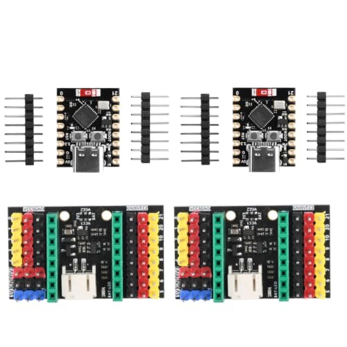 Image of ESP32-C3 Super Mini Development Board 2PCS + 2PCS Expansion Board, WiFi Bluetooth Board with External Antenna, Esp32 C3 Esp32-c3 Super Mini 4MB Wi-Fi B-luetooth Development Board