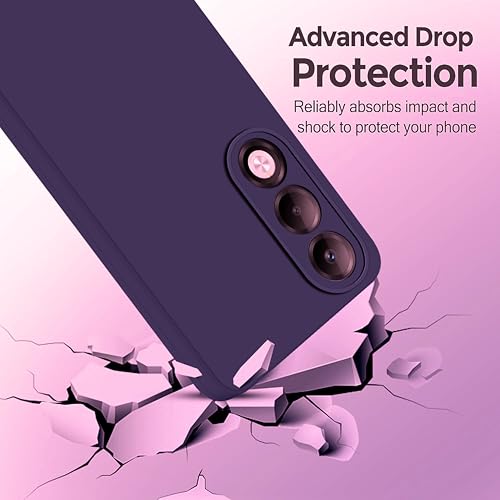 Image of SBMS Silicone Back Cover Case for Oppo K13x 5G | Soft Micro-Fibre Lining Inside | Camera Protection Bump | Shockproof Back Cover Case for Oppo K13x 5G (Purple)