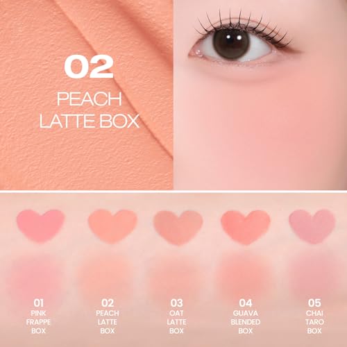Image of PERIPERA Blurry Tok Cheek Liquid Blush | Matte Blurring Finish, Lightweight & Buildable Texture, Long-Lasting Korean Blush for Cheeks, Safe for Sensitive Skin (02 PEACH LATTE)