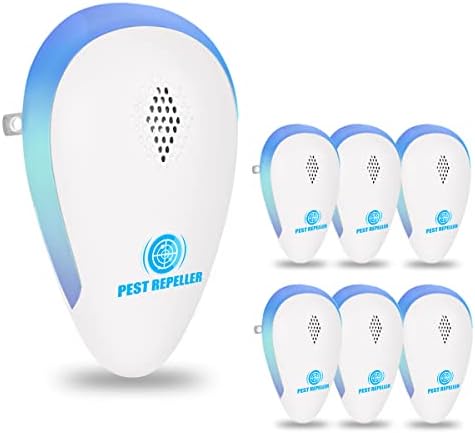 Avantaway Ultrasonic Pest Repeller, Indoor Pest Control for Mosquito, Mouse, Cockroach, Bug, Roach,Upgraded Electronic Plug-in Insect Repellent for House, Garages, Warehouses, Offices, Hotel,6 Pack