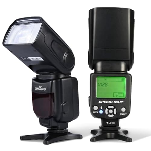 Commander Optics 950-FL Flash for Canon DSLR & Mirrorless Cameras, Digital Camera Speedlight with Standard Hot Shoe for Studio and Outdoor Photography