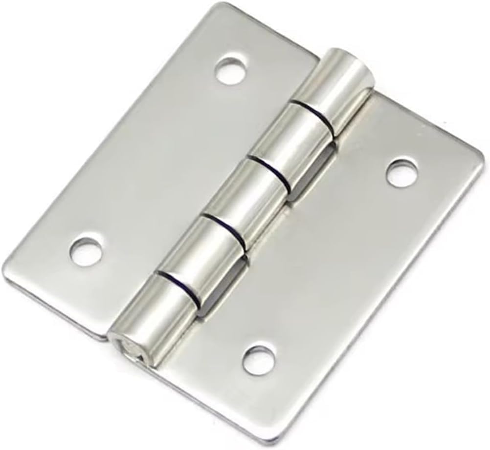 Kyuepong One Color Electrical Cabinet Door Hinge, 5-Section Bearing Flat Folding Hinge 304 Stainless Steel Distribution Box Electrical Cabinet 1Pcs