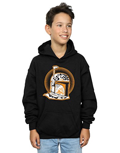 Star Wars Boys Boba Fett Dia De Los Muertos Hoodie 5-6 Years Black