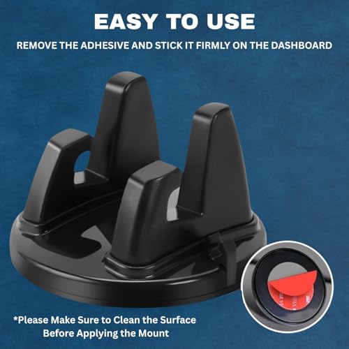 Image of KUSTAR Universal 360 Rotatable Car Mobile Holder | Anti-Slip Silicone Dashboard Phone Stand | Mobile Holder for Car Dashboard & Home /Office