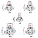 OwnMy T-Nuts 90Pcs Zinc Plated Steel Blind Nuts Four Claws Nut Threaded Insert 4 Pronged Tee Nuts Assortment for Wood, Rock Climbing Holds, Cabinetry, Furniture - 5 Sizes are M3 M4 M5 M6 M8