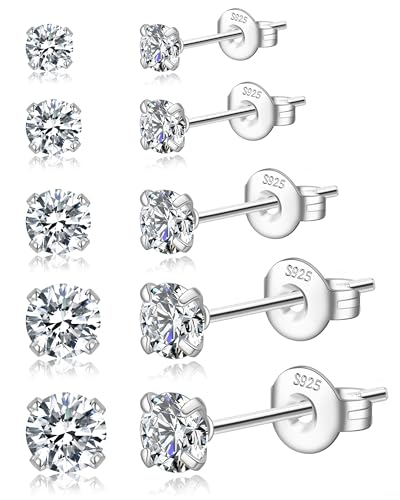 Geveay Silver Earring for Women Hypoallergenic Sterling Silver Stud Earring