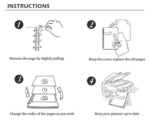 Notes Refill Pages Fits 9-Disc Classic Happy Planners, Notes Refills, Pre-Punched Happy Planner Inserts #TOP3