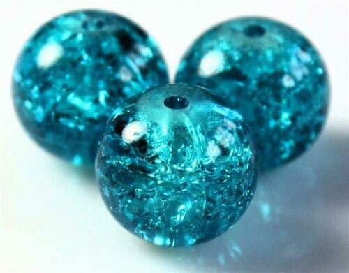 HoitoDeals 4mm Round Shape Glass Crackle Beads For Jewellery, Craft Making, Bracelets etc. (200Pcs)