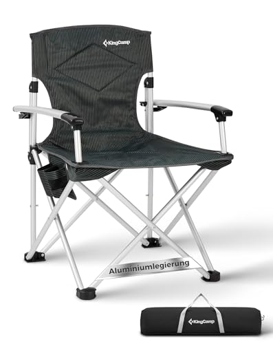 KingCamp Campingstuhl Faltbar Leicht, Aluminiumlegierung Camping Stuhl 136...