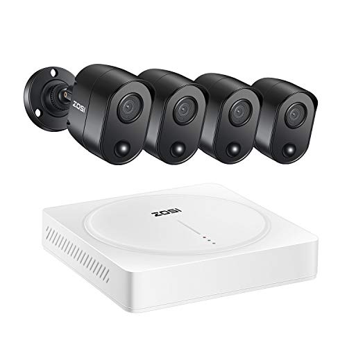 ZOSI 8CH Security Surveillance System H.265+ 1080P HD-TVI Wired DVR and 4PCS 1080P