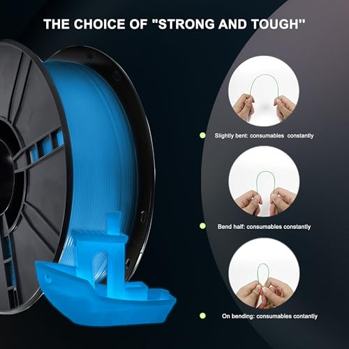 Image of iBOSS Glow in The Dark PLA+ Filament, Neatly Wound Luminous PLA Plus 3D Printer Filament 1.75mm + /- 0.02mm, Fit Most 3D Printers, 1kg Spool (2.2lbs), Noctilucent Blue PLA PRO Filament, Glow Blue