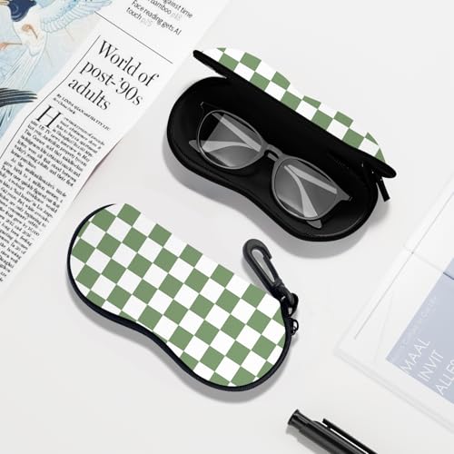 Image of Sunglasses Soft Case, Ultra Light Portable Neoprene Zipper Glasses Case for Men Women