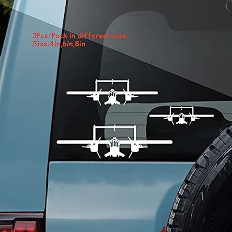 ViStream 3Pcs/Pack OV-10 Bronco Front Decal Sticker USAF Air Force USMC Military Aircraft Veteran Art Van Laptop JDM Bumper Decal (White) Cover