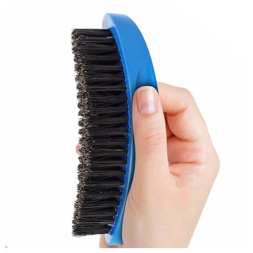 Aosina Wave Brush - Hair Brush for Men with Natural Beech Wood & Reinforced Pure Black Boar Hair Bristle, Medium Hard Hairbrush Beard Brush Perfect for Cultivating Waves Wolfing and Beards, Great for Men Gifts