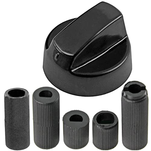Spares2go bouton d'interrupteur de commande universel pour tous les modèles et marques de four, cuisinière et plaques de cuisson, noir (Paquet de 1)
