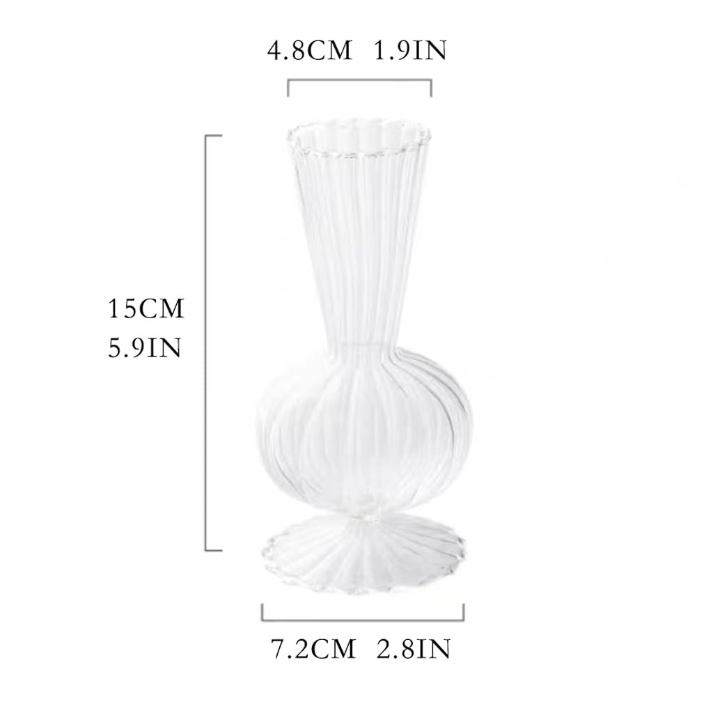 Accueil Vases Vase en Verre Transparent Fleurs séchées Petit Dispositif de Fleur décoration Bureau Maison Salon Pot hydroponique Décor intérieur