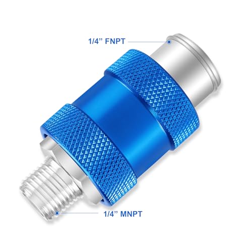 Image of Uharbour Slide Valve 1 /4 inch NPT thread, Pneumatic Flow Control Sliding Valve, 1 /4 inch NPT Male&Female Thread, Aluminum Slide Valve for Air Compressor, 4 Tire inflation System(Set of 2)