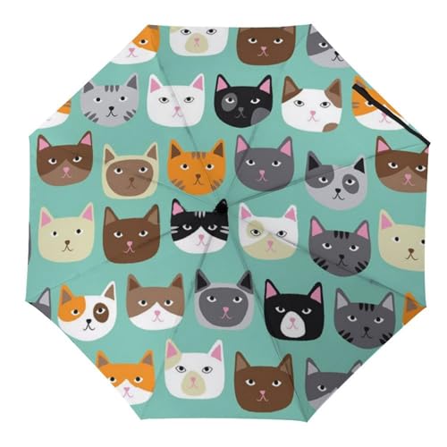 Parapluie pliable chat pour vos trajets quotidiens sous la pluie
