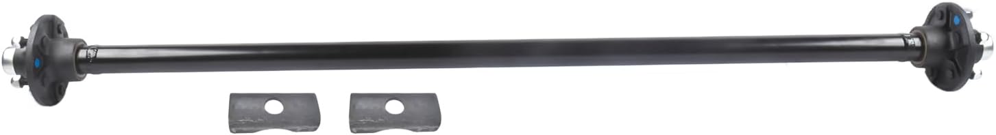 2000 lbs 63" Hub Face Trailer Axle, 5 Lug Hubs 5x4.5 Idler Hubs, for 4x6 or 4x8 Trailer