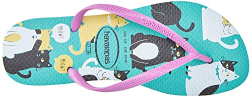 Chinelo Slim Pets, Havaianas, Feminino, Verde Orvalho, 37/38