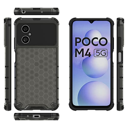 Image of Glasgow Back Case Cover Designed for Poco M4 5G - Black