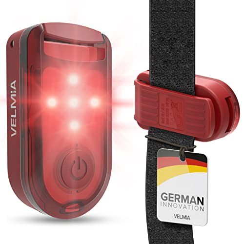 VELMIA Sicherheitslicht [2er Set] für maximale Sicherheit durch Sichtbarkeit I Reflektoren für Kinder, mit Anti-Break Clip Halterung und Klettbänd zur optimalen Befestigung, LED Beleuchtung, Hund Cover