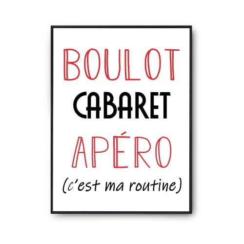 Planetee Affiche Cabaret C'est ma Routine | Poster Décoration Murale Papier qualité premium A4
