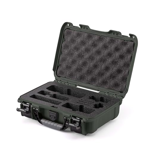 Image of Nanuk 909 Waterproof Hard Case with Custom Foam Insert for DJI Osmo Pocket 3 Camera - Olive